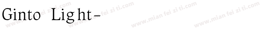 Ginto Light字体转换